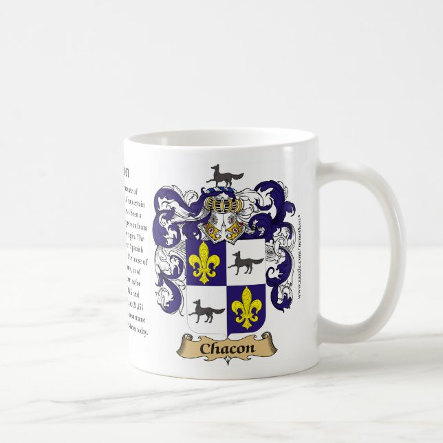 Chacon, the Origin, the Meaning and the Crest Mug (Right)