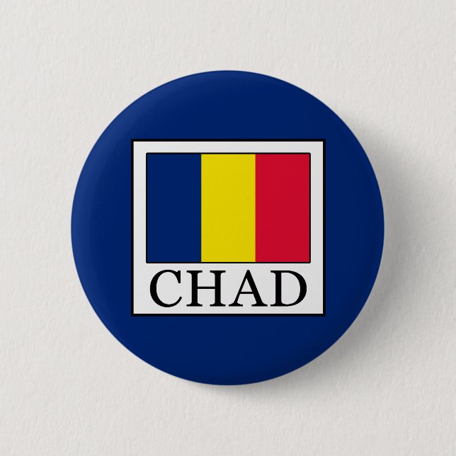 Chad 6 Cm Round Badge (Front)