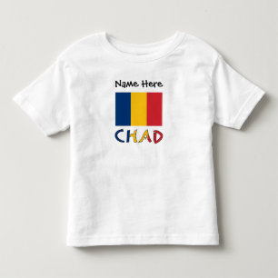 Chad and Chadian Flag Personalised  Toddler T-Shirt