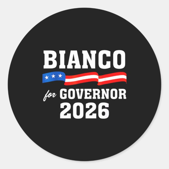 Chad Bianco For Governor Of California 2026  Classic Round Sticker (Front)