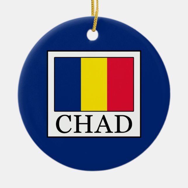Chad Ceramic Tree Decoration (Front)