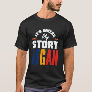 Chad Chadian Chad Flag Its Where My Story Began Ch T-Shirt