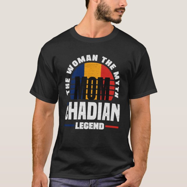 Chad Chadian Chad Flag Mothers Day T-Shirt (Front)