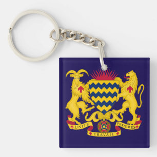 Chad country coat arms symbol emblem flag key ring