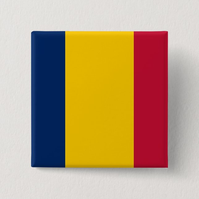 Chad Flag 15 Cm Square Badge (Front)