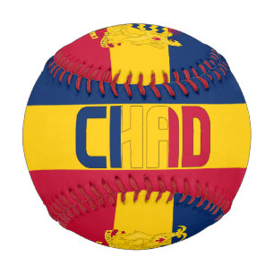 Chad Flag and Coat of Arms Patriotic Baseball
