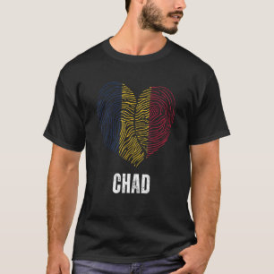 Chad Flag Chadian Flag Chad DNA Chad Heart T-Shirt