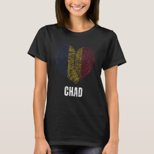 Chad Flag Chadian Flag Chad DNA Chad Heart T-Shirt