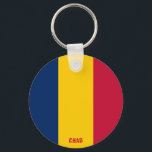 Chad Flag Charming Patriotic Keychain<br><div class="desc">Chad Flag Charming Patriotic Keychain with the Chad flag printed all over the keychain. Country name in subtly integrated in the design on the bottom. Text is fully customizable using "Customize it!" feature. This beautiful Chad Keychain is the stylish gift for any occasion. © CountriesOfTheWorld</div>