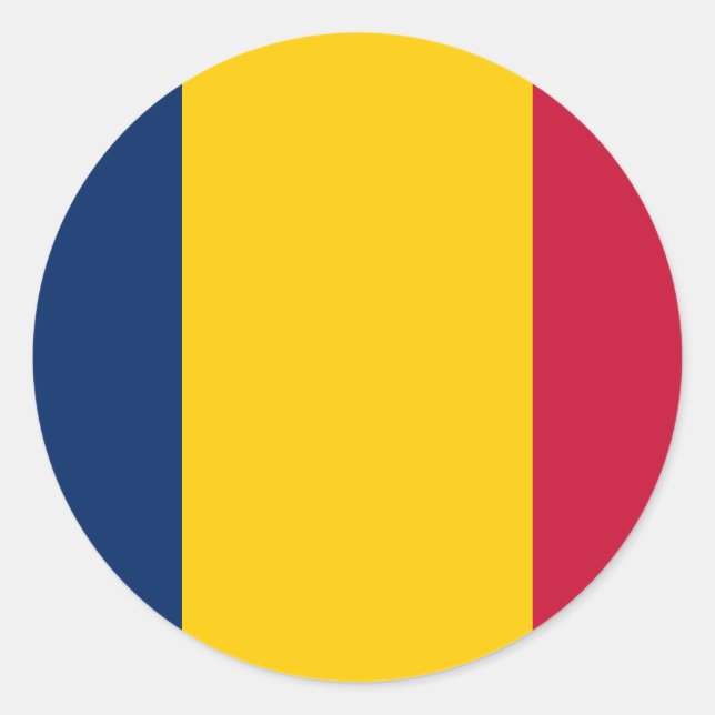 Chad Flag Classic Round Sticker (Front)