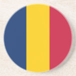 Chad Flag Coaster<br><div class="desc">Patriotic flag of Chad.</div>