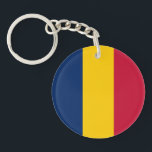 Chad Flag Key Ring<br><div class="desc">Patriotic flag of Chad.</div>