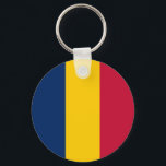 Chad Flag Key Ring<br><div class="desc">Patriotic flag of Chad.</div>