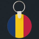 Chad Flag Key Ring<br><div class="desc">Patriotic flag of Chad.</div>