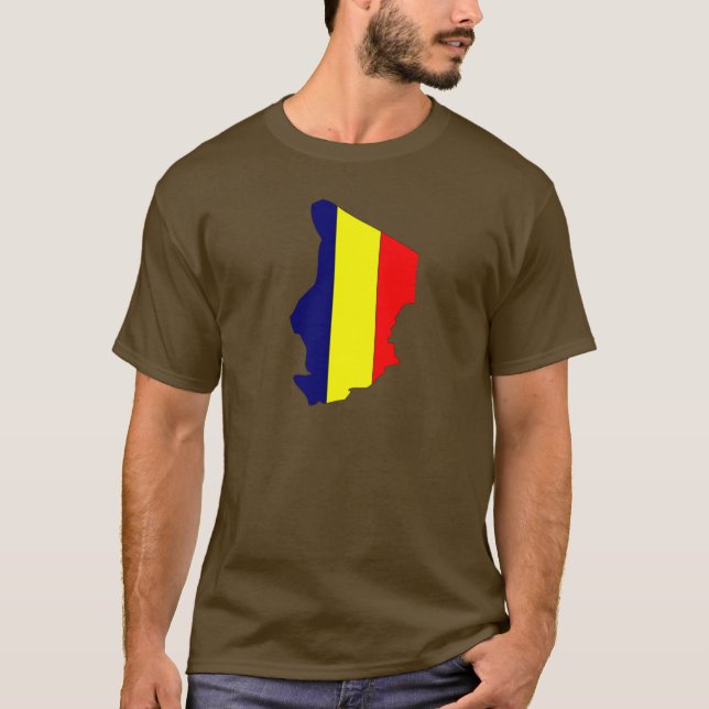 Chad flag map T-Shirt (Front)