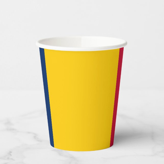 Chad Flag Paper Cups (Left)