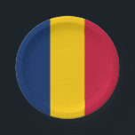 Chad Flag Paper Plate<br><div class="desc">Patriotic flag of Chad.</div>