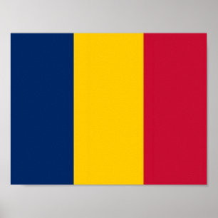 Chad - Flag - Poster