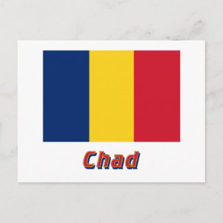 Chad Flag with Name Postcard