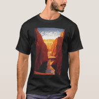 Chad Illustration Travel Art Vintage