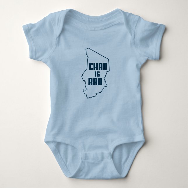 Chad is Rad Outline Blue Baby Bodysuit (Front)