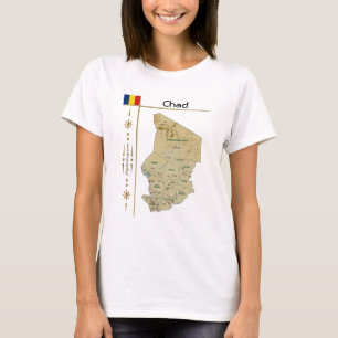 Chad Map + Flag + Title T-Shirt