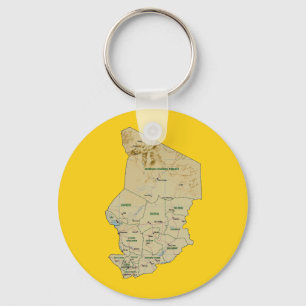 Chad Map Keychain