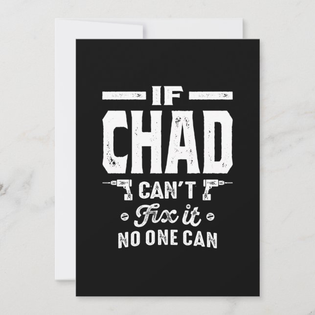 Chad Personalised Name Birthday Invitation (Front)