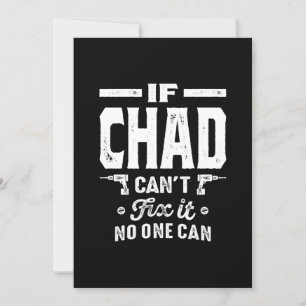 Chad Personalised Name Birthday Invitation