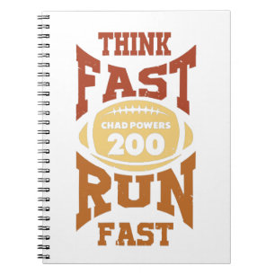 Chad Powers - Think Fast Run Fast - Vintage Retro Notebook