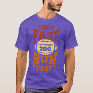 Chad Powers Think Fast Run Fast Vintage Retro Text T-Shirt
