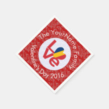 Chad Red LOVE Flag Personalised 