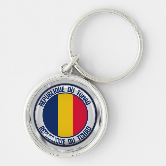 Chad Round Emblem Key Ring (Front)
