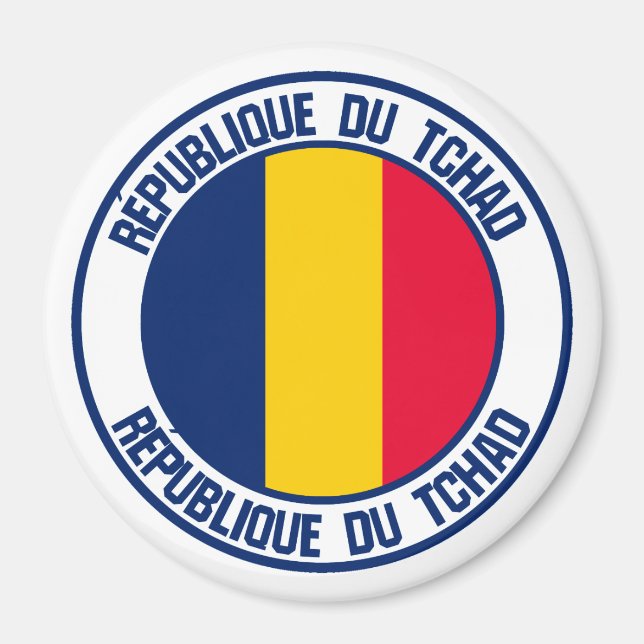 Chad Round Emblem Magnet (Front)