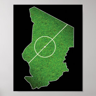 Chad Soccer Footbyll Court  Poster