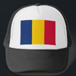 chad trucker hat<br><div class="desc">Flag of Chad. The national flag of the Republic of Chad (French: Drapeau du Tchad, Arabic: علم تشاد‎) is a vertical tricolor consisting (left to right) of a blue, a yellow and a red field. Blue was substituted for green to avoid confusion with Mali. Blue symbolises, officially, the sky, hope,...</div>