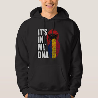 Chadian And Albanian Mix DNA Flag Heritage Hoodie