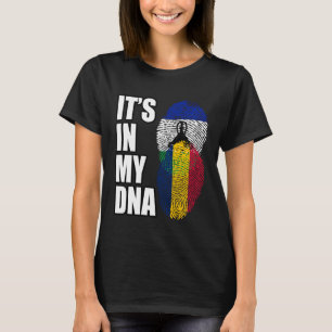 Chadian And Basotho Mix DNA Heritage Flag T-Shirt