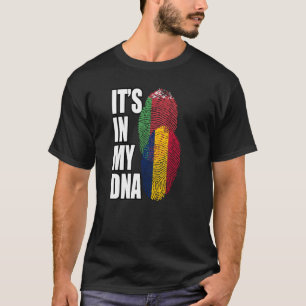 Chadian And Belarusian Mix DNA Flag Heritage T-Shirt