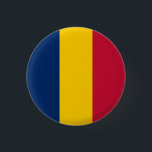 Chadian Flag, Flag of Chad 3 Cm Round Badge<br><div class="desc">Chadian Flag,  Flag of Chad button/badge by World Flags United.</div>