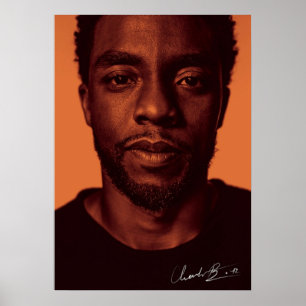 chadwick boseman utograph poster