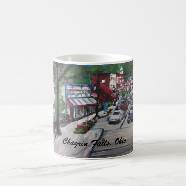 Chagrin Falls, Ohio Street Scene Painting Mug (Center)