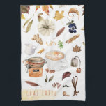 Chai Latte Recipe | Thanksgiving Friendsgiving Tea Towel<br><div class="desc">For a unique gift, make a batch of goodness right from one of grandma's treasured recipes, and gift along with a heirloom tea towel printed with the same recipe. Turn handwritten recipes from your mother or grandmother or aunts into gorgeous and sentimental tea towels for daily use. Any recipe can...</div>