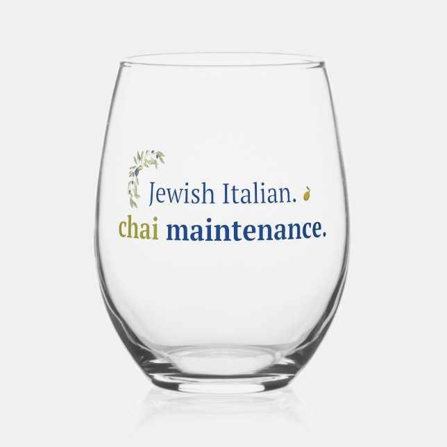 Chai Maintenance wine glass (Front)