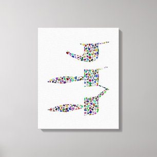 Chai symbol made with Gemstones in All Colours Canvas Print