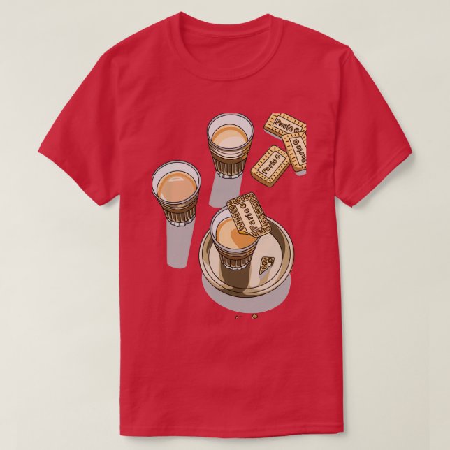 chai tea with parle g T-Shirt (Design Front)