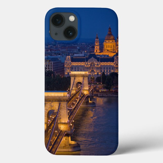 Chain Bridge and Full Moon at Night Case-Mate iPhone Case (Back)