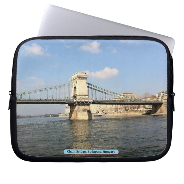 Chain Bridge, Budapest, Hungary Laptop Sleeve (Front)