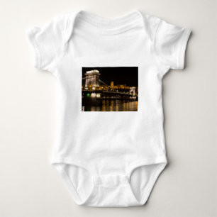 Chain Bridge with Buda Castle Hungary Budapest Baby Bodysuit