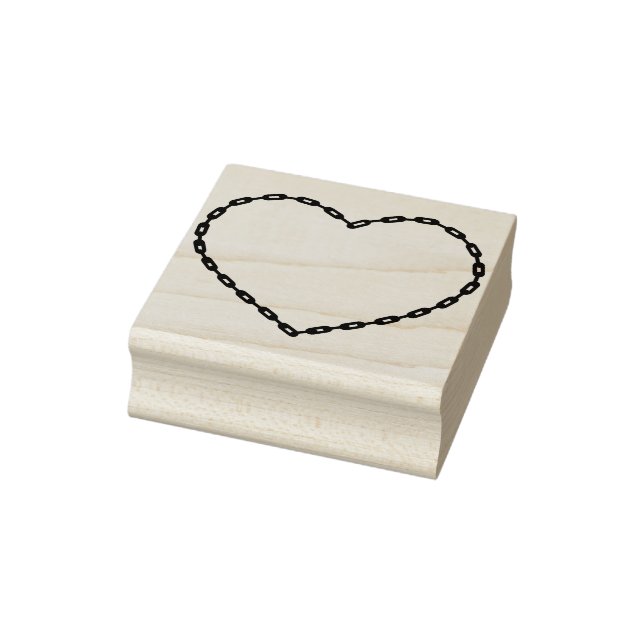 Chain heart shape illustration art stamp (Stamp)